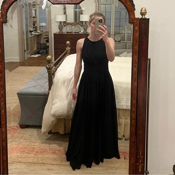 Lauren Ralph Lauren | Dresses | Black High Neck Sleeveless Evening Gown |  Poshmark